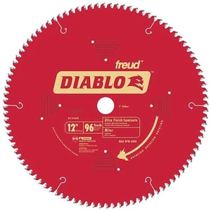 Saw Blade - 12" Diameter, 96 TCG Teeth, 1" Arbor for Medium Aluminum Cutting -.091" Kerf, -5 Degree Hook Angle.071" Plate, 5000 Max RPM - D1296N Saw Blade - 12" Diameter, 96 TCG Teeth, 1" Arbor for Medium Aluminum Cutting -.091" Kerf, -5 Degree Hook Angle.071" Plate, 5000 Max RPM - D1296N