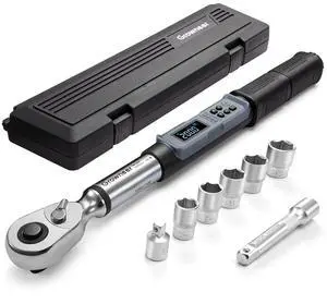 Upgraded Digital Torque Wrench Set, 7.38-147.5 Ft-lbs/10-200 nm, 1/2'' Drive Rachet Torque Wrench with Buzzer & Colorful LED Indicator, Electronic Wrench for Motor Car Tires Auto Repair Upgraded Digital Torque Wrench Set, 7.38-147.5 Ft-lbs/10-200 nm, 1/2'' Drive Rachet Torque Wrench with Buzzer & Colorful LED Indicator, Electronic Wrench for Motor Car Tires Auto Repair