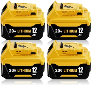 4Pack 12000mAh Longer Runtime Battery Replacement for Dewalt 20V Battery Compatible with Dewalt 20V Max Battery DCB201 DCB203 DCB204 DCB206 DCB207 DCD/DCG/DCF/DCS Series Tools 4Pack 12000mAh Longer Runtime Battery Replacement for Dewalt 20V Battery Compatible with Dewalt 20V Max Battery DCB201 DCB203 DCB204 DCB206 DCB207 DCD/DCG/DCF/DCS Series Tools
