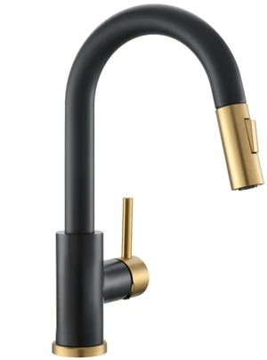Bar Sink Faucet Single Hole with Pull Down Sprayer Black and Gold Hot and Cold Prep Wet Sink Faucet Single Handle Bar Sink Faucet Single Hole with Pull Down Sprayer Black and Gold Hot and Cold Prep Wet Sink Faucet Single Handle