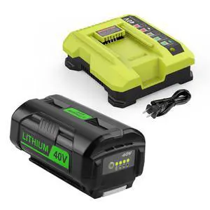 40V 6.5Ah Compatible with Ryobi 40V Battery and Charger Kit Fast Charge Compatible with Ryobi Battery 40 Volt OP4026 OP40601 OP4050A OP4040 Widely Fit Lawnmower Blowers Non-OEM 40V 6.5Ah Compatible with Ryobi 40V Battery and Charger Kit Fast Charge Compatible with Ryobi Battery 40 Volt OP4026 OP40601 OP4050A OP4040 Widely Fit Lawnmower Blowers Non-OEM