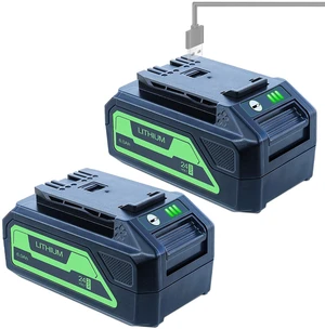 Replacement for Greenworks 24V Battery 6.0 Ah 29842 29852 BAG709 BAG710 Fit 20352 22232 2508302 Tools 2 Packs with 5V 2.0Ah USB Output Replacement for Greenworks 24V Battery 6.0 Ah 29842 29852 BAG709 BAG710 Fit 20352 22232 2508302 Tools 2 Packs with 5V 2.0Ah USB Output