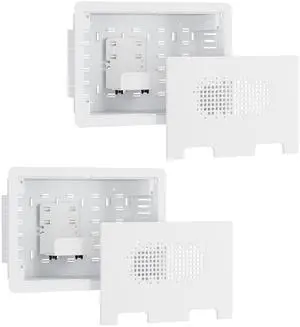 9" in-Wall Media Box Recessed Outlet Cable Management Kit 2 Pack Structured Media Enclosure, One Connect & Network Switches, Fits Fire TV Stick Samsung, Recessed In-Wall Design, 2 Pack 9" in-Wall Media Box Recessed Outlet Cable Management Kit 2 Pack Structured Media Enclosure, One Connect & Network Switches, Fits Fire TV Stick Samsung, Recessed In-Wall Design, 2 Pack