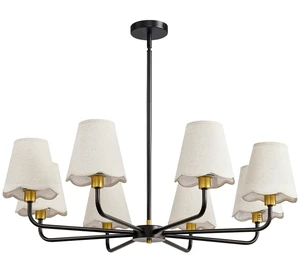 Modern Black and Gold Chandelier 8-Light Farmhouse Chandelier for Dining Room Industrial Dining Kitchen Light Fixture Over Table Ceiling Chandelier for Bedroom Living Room Foyer Entryway Modern Black and Gold Chandelier 8-Light Farmhouse Chandelier for Dining Room Industrial Dining Kitchen Light Fixture Over Table Ceiling Chandelier for Bedroom Living Room Foyer Entryway