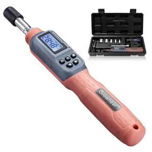 Digital Torque Screwdriver, 2.66-53.1 In-lbs/0.3-6 Nm, 1/4'' Drive Inch Pound Torque Screwdriver Electrician with Buzzer & LED Indicator, 27 In 1 Torque Wrench Screwdriver Set, Orange Digital Torque Screwdriver, 2.66-53.1 In-lbs/0.3-6 Nm, 1/4'' Drive Inch Pound Torque Screwdriver Electrician with Buzzer & LED Indicator, 27 In 1 Torque Wrench Screwdriver Set, Orange