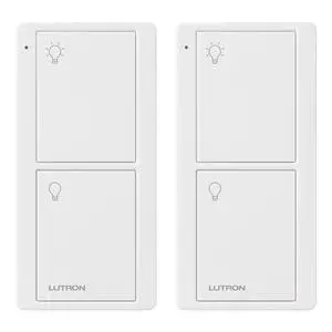 Pico Remote for Caseta Smart Switch, 2-Button Control, Remote On/Off control, for wireless 3-way with Caseta switch, for table top or wallmount use, PJ2-2B-GWH-L01-2, White, 2 Pack Pico Remote for Caseta Smart Switch, 2-Button Control, Remote On/Off control, for wireless 3-way with Caseta switch, for table top or wallmount use, PJ2-2B-GWH-L01-2, White, 2 Pack