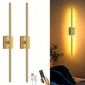 Battery Operated Wall Sconces Set of 2, 10000mAh, Gold remote control and 360° rotation, for picture display TV wall mirror bedroom or living room home decor Battery Operated Wall Sconces Set of 2, 10000mAh, Gold remote control and 360° rotation, for picture display TV wall mirror bedroom or living room home decor