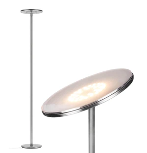 Sky LED Floor lamp, Torchiere Super Bright Floor Lamp for Living Room Decor & Office - Dimmable, Tall Standing Torch Lamp with Warm Light for Bedroom & Reading - Platinum Silver Sky LED Floor lamp, Torchiere Super Bright Floor Lamp for Living Room Decor & Office - Dimmable, Tall Standing Torch Lamp with Warm Light for Bedroom & Reading - Platinum Silver