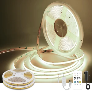 COB LED Strip Lights Natural White,24V Dimmable led Light Strip KIT with Remote and app Control,4000K 65FT/20m 8mm Wide Ra>90 Cuttable Flexible Strip Lights for Bedroom,Shelf,Cabinet COB LED Strip Lights Natural White,24V Dimmable led Light Strip KIT with Remote and app Control,4000K 65FT/20m 8mm Wide Ra>90 Cuttable Flexible Strip Lights for Bedroom,Shelf,Cabinet