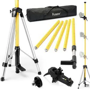 12 Ft./3.7M Professional Laser Level Pole with Tripod and 1/4-Inch by 20-Inch Laser Mount for Rotary and Line Lasers, Adjustable Telescoping Laser Pole with 5/8"-11 Threaded Adapter-LP36A 12 Ft./3.7M Professional Laser Level Pole with Tripod and 1/4-Inch by 20-Inch Laser Mount for Rotary and Line Lasers, Adjustable Telescoping Laser Pole with 5/8"-11 Threaded Adapter-LP36A