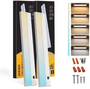 2Packs of Under Cabinet Lighting Hardwired, 18in 15W 998LM Dimmable Led Light for Kitchen/Closet, CRI 92+, R9 90+, 5 Color Temperature, 2700K-5000K(Warm White, Cool White, Daylight) 2Packs of Under Cabinet Lighting Hardwired, 18in 15W 998LM Dimmable Led Light for Kitchen/Closet, CRI 92+, R9 90+, 5 Color Temperature, 2700K-5000K(Warm White, Cool White, Daylight)