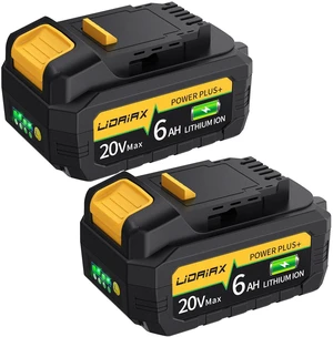 True Capacity Replacement Battery Compatible with Dewalt 20V Max Tool, Automotive Grade Lithium Ion Cells, V0 Highest Grade Fireproof Case, Longer Runtime - 6.0AH, 2 Pack True Capacity Replacement Battery Compatible with Dewalt 20V Max Tool, Automotive Grade Lithium Ion Cells, V0 Highest Grade Fireproof Case, Longer Runtime - 6.0AH, 2 Pack