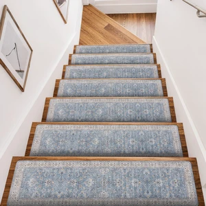 Stair Treads for Wooden Steps Indoor Stair Carpet Non-Slip 15PC 30"x8" Washable Rubber Backing Stair Mats Stair Runners for Kids, Elders and Dogs, Staircase Step Treads Stair Covers Stair Treads for Wooden Steps Indoor Stair Carpet Non-Slip 15PC 30"x8" Washable Rubber Backing Stair Mats Stair Runners for Kids, Elders and Dogs, Staircase Step Treads Stair Covers