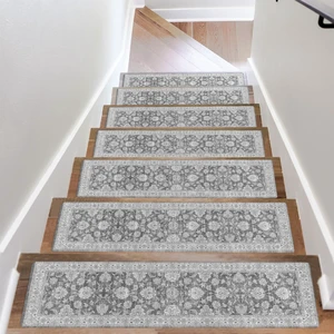 Extra Non-Slip Stair Treads for Wooden Steps 15PCS, 30"X8" Rubber Indoor Stair Runner Slip Resistant Stair Rugs Safety Mats for Dogs, Kids & Elders, Stairway Grip Step Treads, Gray Extra Non-Slip Stair Treads for Wooden Steps 15PCS, 30"X8" Rubber Indoor Stair Runner Slip Resistant Stair Rugs Safety Mats for Dogs, Kids & Elders, Stairway Grip Step Treads, Gray