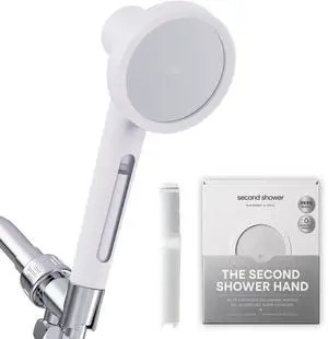 SecondShower Filtered Shower Head with Handheld for Hard Water - NSF Certified 99.9% Chlorine Removal, High Pressure, Korean Vitamin C Filter for Soft Skin & Hair (Pure Silver) SecondShower Filtered Shower Head with Handheld for Hard Water - NSF Certified 99.9% Chlorine Removal, High Pressure, Korean Vitamin C Filter for Soft Skin & Hair (Pure Silver)