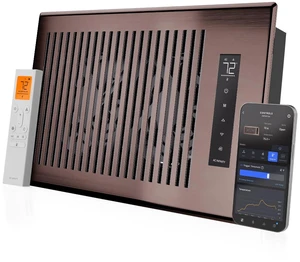AIRTAP T6, Bronze Register Booster Fan for 6x12 Openings Automatic Open/Close Vents, Wireless LCD Temperature Controller, WiFi App, Quiet 10-Speeds, Smart Home AIRTAP T6, Bronze Register Booster Fan for 6x12 Openings Automatic Open/Close Vents, Wireless LCD Temperature Controller, WiFi App, Quiet 10-Speeds, Smart Home