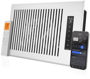 AIRTAP T6, White Register Booster Fan for 6x12 Openings Automatic Open/Close Vents, Wireless LCD Temperature Controller, WiFi App, Quiet 10-Speeds, Smart Home AIRTAP T6, White Register Booster Fan for 6x12 Openings Automatic Open/Close Vents, Wireless LCD Temperature Controller, WiFi App, Quiet 10-Speeds, Smart Home