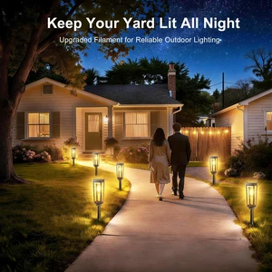 Solar Pathway Lights Outdoor Waterproof, 2 Pack Solar Walkway Lights Solar Light outdoor for Lawn Yard Garden Patio Driveway Decor Landscape, Warm White Solar Pathway Lights Outdoor Waterproof, 2 Pack Solar Walkway Lights Solar Light outdoor for Lawn Yard Garden Patio Driveway Decor Landscape, Warm White