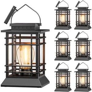 Solar Lanterns Outdoor Waterproof, Hanging Solar Lights for Outside 6 Pack Auto Dusk-to-Dawn, Bright LED Lighting, Over 12H Runtime, IP65 Waterproof for Garden Patio Yard Table Porch Fence Tree Decor Solar Lanterns Outdoor Waterproof, Hanging Solar Lights for Outside 6 Pack Auto Dusk-to-Dawn, Bright LED Lighting, Over 12H Runtime, IP65 Waterproof for Garden Patio Yard Table Porch Fence Tree Decor