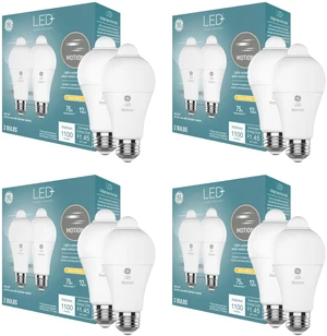 LED+ Motion Sensor LED Light Bulbs, 12W, Outdoor Security Lights, A21, Warm White (Pack of 4) LED+ Motion Sensor LED Light Bulbs, 12W, Outdoor Security Lights, A21, Warm White (Pack of 4)