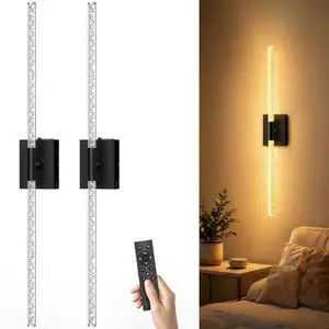 Battery Operated Wall Sconces Set of 2, 10000mAh, Black Bubble wireless crystal wall lights rechargeable with Remote & 360° Rotate, 31.5" Wall Lamp for Bedroom Living Room Mirror Battery Operated Wall Sconces Set of 2, 10000mAh, Black Bubble wireless crystal wall lights rechargeable with Remote & 360° Rotate, 31.5" Wall Lamp for Bedroom Living Room Mirror