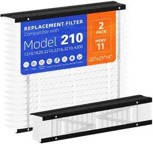 2 Pack 210 Replacement Filter,MERV 11,Compatible with AprilAire 210 Whole House Air Purifiers Models,1210,1620,2210,2216,3210,4200,HVAC Furnace Filter Replacement,20x25x4 Air Filter 2 Pack 210 Replacement Filter,MERV 11,Compatible with AprilAire 210 Whole House Air Purifiers Models,1210,1620,2210,2216,3210,4200,HVAC Furnace Filter Replacement,20x25x4 Air Filter