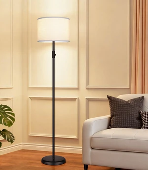 Upgraded Dimmable Floor Lamp, Modern Floor Lamps Simple Design with White Shade for Living Room, Tall Standing Lamp for Bedroom Office Dining Room, Black Pole Lamp Upgraded Dimmable Floor Lamp, Modern Floor Lamps Simple Design with White Shade for Living Room, Tall Standing Lamp for Bedroom Office Dining Room, Black Pole Lamp