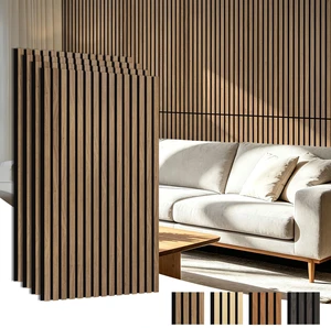 47 x 23.6 Inch Acoustic Wood Slat Wall Panel, 4-Pack, Deep Walnut Lightweight, Noise Reduction, Crack Resistant, Sustainable, Easy Installation, for Office, Living Room, Bedroom Wall Decor 47 x 23.6 Inch Acoustic Wood Slat Wall Panel, 4-Pack, Deep Walnut Lightweight, Noise Reduction, Crack Resistant, Sustainable, Easy Installation, for Office, Living Room, Bedroom Wall Decor