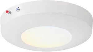 6 Inch LED Emergency Disk Light Kit with Battery Backup, Ceiling Mount Emergency Lights, Dimmable, 120-277V, 15W, 1000lm, CRI90, 5CCT Selectable, ETL & Wet Rated, White, 1 Pack 6 Inch LED Emergency Disk Light Kit with Battery Backup, Ceiling Mount Emergency Lights, Dimmable, 120-277V, 15W, 1000lm, CRI90, 5CCT Selectable, ETL & Wet Rated, White, 1 Pack