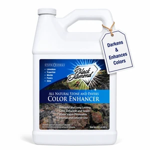 Color Enhancer Sealer for All-Natural Stone and Pavers. Marble, Travertine, Limestone, Granite, Slate, Concrete, Grout, Brick, Block. (1 Gallon) Color Enhancer Sealer for All-Natural Stone and Pavers. Marble, Travertine, Limestone, Granite, Slate, Concrete, Grout, Brick, Block. (1 Gallon)