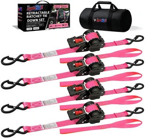 Retractable Ratchet Straps 1" x 13 Ft, Bolt-On, 1,800 Lbs, 4 Pack Heavy Duty Tie Downs, Auto Retract, Secure Cargo, For Trucks, Trailers, Motorcycles, ATVs and UTVs Retractable Ratchet Straps 1" x 13 Ft, Bolt-On, 1,800 Lbs, 4 Pack Heavy Duty Tie Downs, Auto Retract, Secure Cargo, For Trucks, Trailers, Motorcycles, ATVs and UTVs