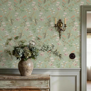 Vintage Floral Peel and Stick Wallpaper 800" x 17.3" Sage Green Botanical Contact Paper, Self Adhesive Removable Wall Paper, Renter Friendly, Bedroom Cabinets DIY Decor Vintage Floral Peel and Stick Wallpaper 800" x 17.3" Sage Green Botanical Contact Paper, Self Adhesive Removable Wall Paper, Renter Friendly, Bedroom Cabinets DIY Decor