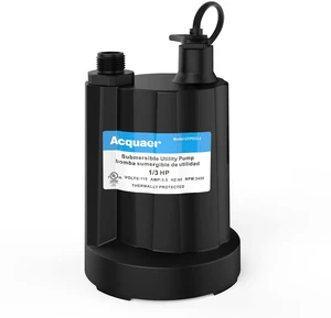 1/3 HP Submersible Water Pump 2160GPH Sump Pump Thermoplastic Utility Pump Portable Electric Water Pump Water Remove for Basement Hot Tubs Garden Pool Cover Draining with 10 ft Cord 1/3 HP Submersible Water Pump 2160GPH Sump Pump Thermoplastic Utility Pump Portable Electric Water Pump Water Remove for Basement Hot Tubs Garden Pool Cover Draining with 10 ft Cord