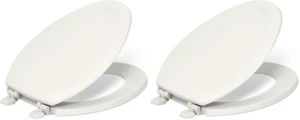 4647-96 Stonewood Toilet Seat Elongated,Wood Toilet Seat, Elongated Toilet Seat for Standard Toilets, Toilet Lid, Biscuit (Pack of 2) 4647-96 Stonewood Toilet Seat Elongated,Wood Toilet Seat, Elongated Toilet Seat for Standard Toilets, Toilet Lid, Biscuit (Pack of 2)