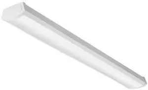 4' Low-Profile LED Wraparound Light Fixture, 3500K, 120V 48-Inch LED Flush Mount Ceiling Light, 3500K Neutral White Color Temperature, 120V (FMLWL 48 835) 4' Low-Profile LED Wraparound Light Fixture, 3500K, 120V 48-Inch LED Flush Mount Ceiling Light, 3500K Neutral White Color Temperature, 120V (FMLWL 48 835)