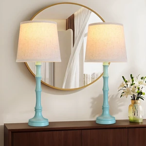 Lamps Set of 2 Modern Farmhouse Table Lamp Bedside Reading Lamps Living Room End Tables Set Lamps for Night Stands Bedroom Night Lamp,High 26.25 Inch,Green,With Fabric Lamp Shade,Bulb Not Included Lamps Set of 2 Modern Farmhouse Table Lamp Bedside Reading Lamps Living Room End Tables Set Lamps for Night Stands Bedroom Night Lamp,High 26.25 Inch,Green,With Fabric Lamp Shade,Bulb Not Included
