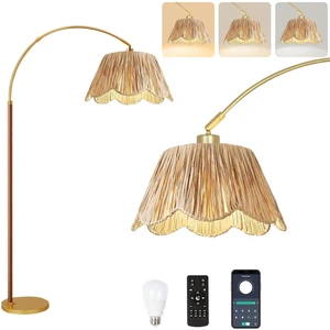 Vintage Arc Floor Lamps for Living Room Farmhouse Wood Floor Lamp with Remote Control,Dimmable Rattan Floor Lamp Boho Standing Lamp with 3 Color Temperature Wicker Tall Floor Lamp for Bedroom Corner Vintage Arc Floor Lamps for Living Room Farmhouse Wood Floor Lamp with Remote Control,Dimmable Rattan Floor Lamp Boho Standing Lamp with 3 Color Temperature Wicker Tall Floor Lamp for Bedroom Corner