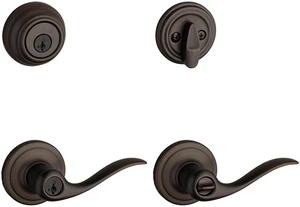 991 Tustin Entry Lever and Single Cylinder Deadbolt Combo Pack featuring SmartKey in Venetian Bronze (99910-041) 991 Tustin Entry Lever and Single Cylinder Deadbolt Combo Pack featuring SmartKey in Venetian Bronze (99910-041)