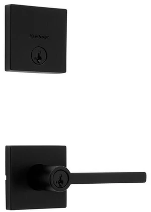 Halifax Keyed Entry Lever and Single Cylinder Deadbolt Combo Pack featuring SmartKey® in Matte Black Halifax Keyed Entry Lever and Single Cylinder Deadbolt Combo Pack featuring SmartKey® in Matte Black