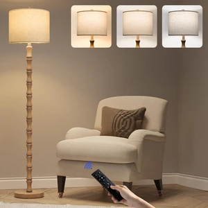 62" Rustic Farmhouse Floor Lamp with Remote & Dimmable 9W Bulb, 3 Color Temperatures Resin Standing Lamp, Retro Corner Tall Lamp for Living Room, Bedroom, Nursery, Office, Reading Nock 62" Rustic Farmhouse Floor Lamp with Remote & Dimmable 9W Bulb, 3 Color Temperatures Resin Standing Lamp, Retro Corner Tall Lamp for Living Room, Bedroom, Nursery, Office, Reading Nock