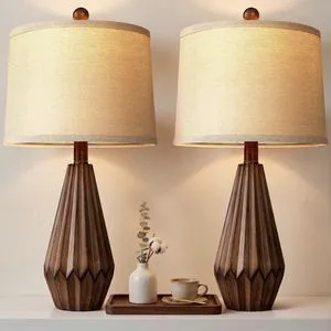 22 Set of 2 Modern Farmhouse Lamp for Living Room, Rustic Resin Beside Table Lamps with Linen Shade, Vintage Lamps for Nightstands Bedroom Entryway Decor 22 Set of 2 Modern Farmhouse Lamp for Living Room, Rustic Resin Beside Table Lamps with Linen Shade, Vintage Lamps for Nightstands Bedroom Entryway Decor
