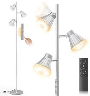 36W LED Tree Floor Lamp with Remote for Living Room Bedroom Modern Dimmable Tall Standing Lamp with 4 Color Temperatures, 3 Rotatable Light Bright FLoor Lamp for Home Office 36W LED Tree Floor Lamp with Remote for Living Room Bedroom Modern Dimmable Tall Standing Lamp with 4 Color Temperatures, 3 Rotatable Light Bright FLoor Lamp for Home Office