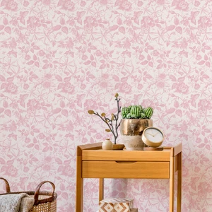 Pink Rose Floral Vintage Peel and Stick Wallpaper,15.8" x 1200" Self Adhesive Removable Rose Floral Butterfly Contact Paper, Vintage Vinyl Wall Paper for Bedroom, Bathroom, Decor,132.2 sq Pink Rose Floral Vintage Peel and Stick Wallpaper,15.8" x 1200" Self Adhesive Removable Rose Floral Butterfly Contact Paper, Vintage Vinyl Wall Paper for Bedroom, Bathroom, Decor,132.2 sq