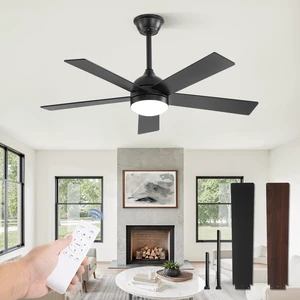42 Inch Ceiling Fan with Light and Remote, Black 5 Blades Ceiling Fans with Lights, Quiet DC Motor, 6 Speeds, 3CCT Adjustable LED for Bedroom Living Room Kitchen Patio 42 Inch Ceiling Fan with Light and Remote, Black 5 Blades Ceiling Fans with Lights, Quiet DC Motor, 6 Speeds, 3CCT Adjustable LED for Bedroom Living Room Kitchen Patio