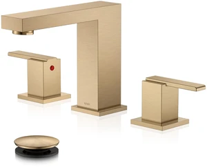 Champagne Bronze Widespread Bathroom Faucet 3 Hole Vanity Faucet Bathroom Sink Faucet with Pop Up Drain & Supply Lines, Lead-Free cUPC & NSF Certified, 8 Inch Faucet for Vanity Restroom Sink Champagne Bronze Widespread Bathroom Faucet 3 Hole Vanity Faucet Bathroom Sink Faucet with Pop Up Drain & Supply Lines, Lead-Free cUPC & NSF Certified, 8 Inch Faucet for Vanity Restroom Sink