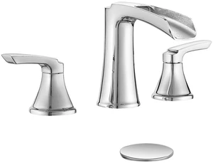 Chrome Bathroom Faucet 3 Hole, Waterfall Faucets for Bathroom Sink Lead-free Brass, 8 Inch Widespread Two-handle Bathroom Faucet with Pop-up Drain and Supply Lines Chrome Bathroom Faucet 3 Hole, Waterfall Faucets for Bathroom Sink Lead-free Brass, 8 Inch Widespread Two-handle Bathroom Faucet with Pop-up Drain and Supply Lines