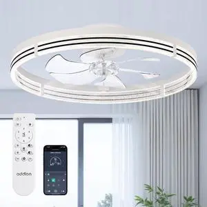 24" Ceiling Fans with Lights and Remote, Low Profile Fandelier Wider Airflow, 3000-6000K Dimmable LED, 6 Speeds, Reversible DC Motor, App Control, Memory Function, Timer, Quiet Operation 24" Ceiling Fans with Lights and Remote, Low Profile Fandelier Wider Airflow, 3000-6000K Dimmable LED, 6 Speeds, Reversible DC Motor, App Control, Memory Function, Timer, Quiet Operation