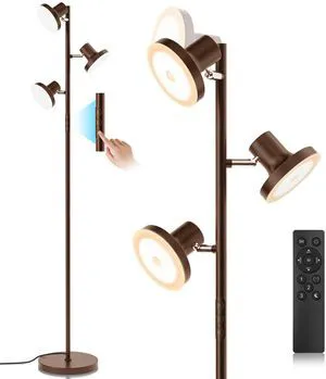 36W LED Tree Floor Lamp, Modern Dimmable Standing Lamp with Remote & Touch Control, 4 Color Temperatures, 3 Rotatable LED Light Floor Lamps for Living Room, Bedroom, Office 36W LED Tree Floor Lamp, Modern Dimmable Standing Lamp with Remote & Touch Control, 4 Color Temperatures, 3 Rotatable LED Light Floor Lamps for Living Room, Bedroom, Office