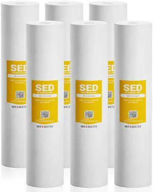 5 Micron 20 x 4.5 Sediment Filter 20 inch Whole House BB Water Filteration System Replacement Compatible Cartridge DGD-5005-20, FP25B, AP810-6, FPMB5-20, P5-20, 155358-43, 6 Pack 5 Micron 20 x 4.5 Sediment Filter 20 inch Whole House BB Water Filteration System Replacement Compatible Cartridge DGD-5005-20, FP25B, AP810-6, FPMB5-20, P5-20, 155358-43, 6 Pack