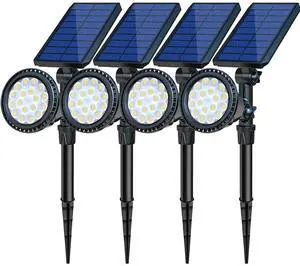 Solar Spot Lights Outdoor Waterproof, 18 LED 2 Mode Brightness Solar Spotlights Dusk to Dawn Landscape Lighting Flag Pole Lights for Garden Yard Tree Pool Sign Pathway, 4pack(Cool White) Solar Spot Lights Outdoor Waterproof, 18 LED 2 Mode Brightness Solar Spotlights Dusk to Dawn Landscape Lighting Flag Pole Lights for Garden Yard Tree Pool Sign Pathway, 4pack(Cool White)